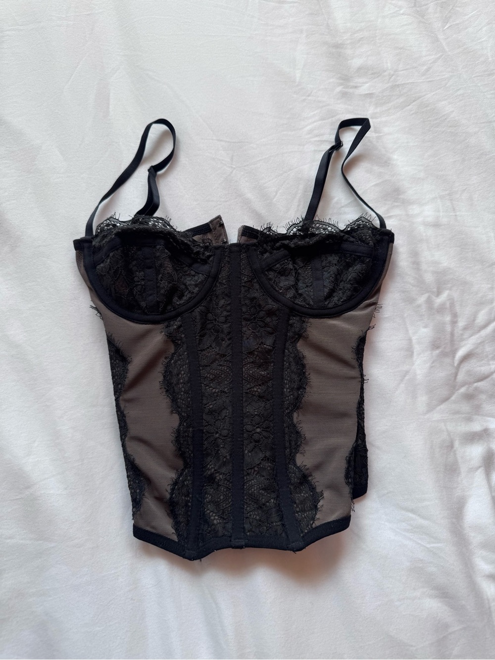 Urban Outfitters Black Lace Bustier Top